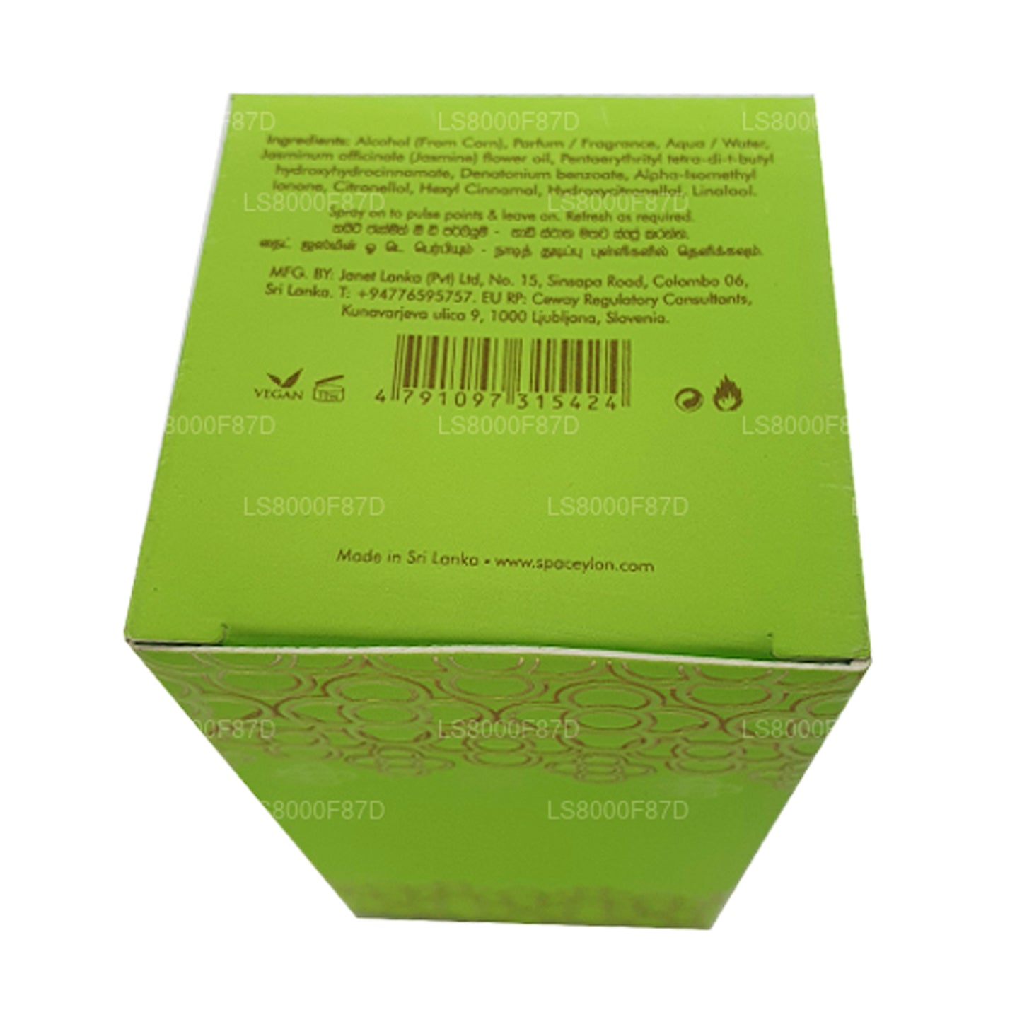 Spa Ceylon Night Jasmine Eau De Parfume æterisk olie blandet (50 ml)