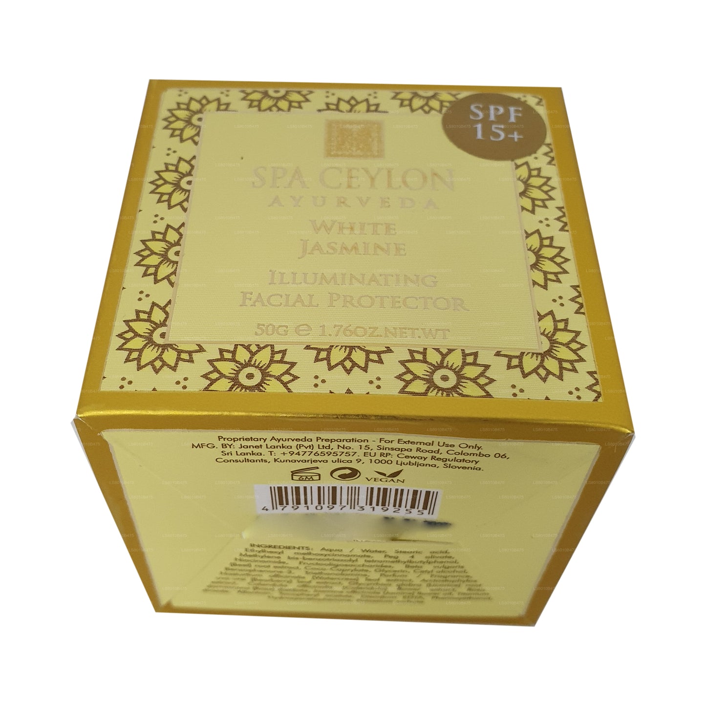 Spa Ceylon White Jasmine Lysende Ansigtsbeskytter (50g)
