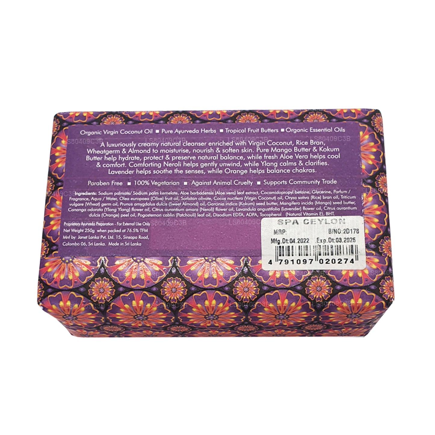 Spa Ceylon Lavendel Neroli Ylang Luksus Sæbe (250 g)
