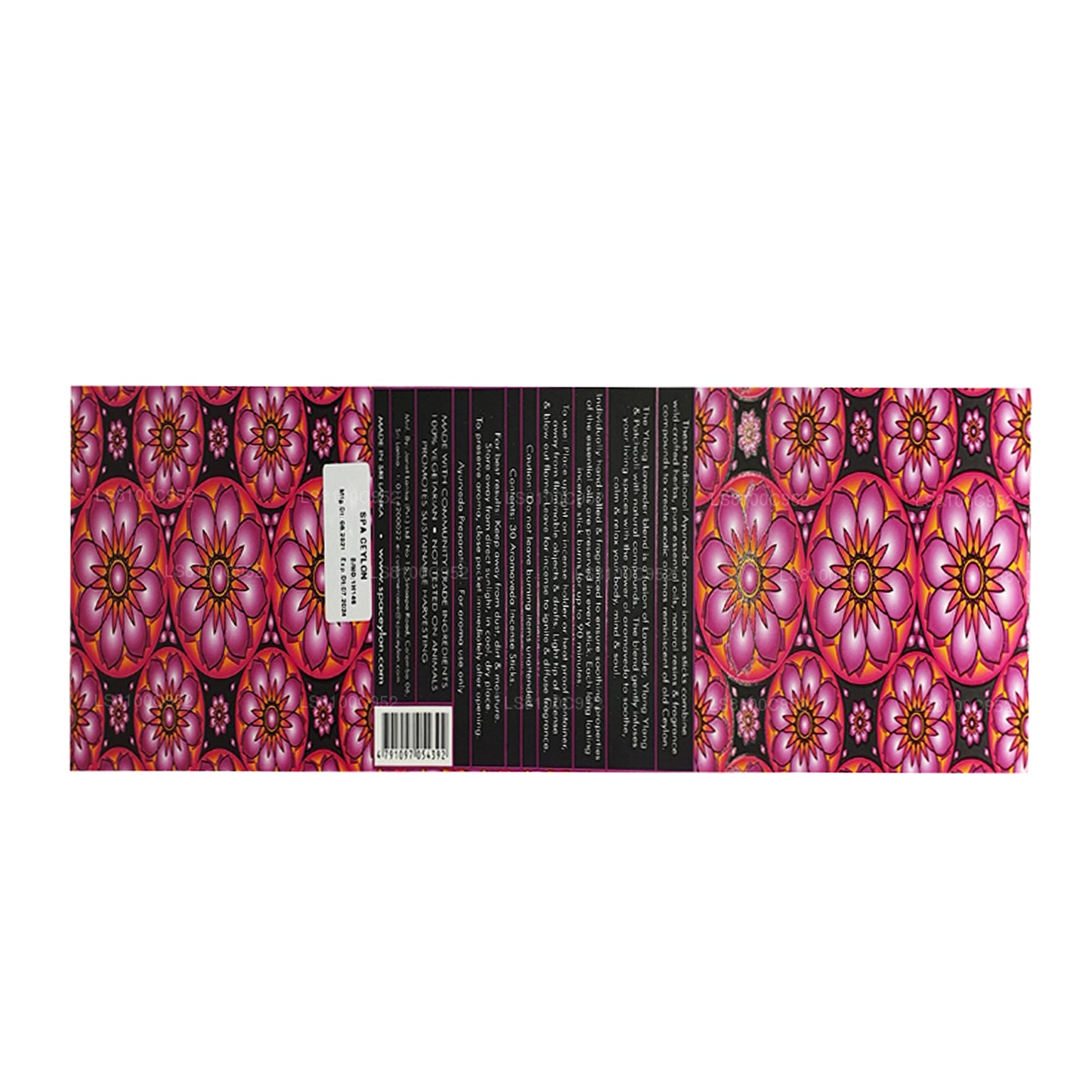 Spa Ceylon Ceylon Ylang Lavendel Aromaveda Røgelse 30 Pinde