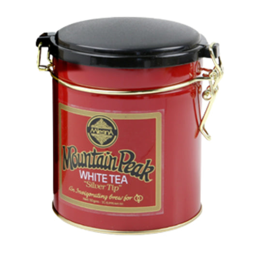 Mlesna Mountain Peak Hvid Sølvtip Te Metalbeholder (50g)