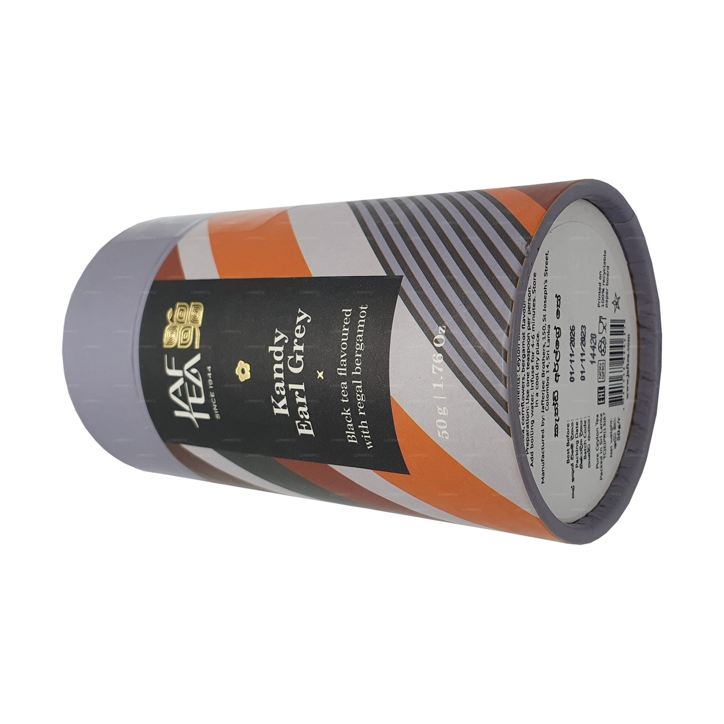 Jaf te Kandy Earl Grey Sort te aromatiseret med Regal Bergamot (50 g)