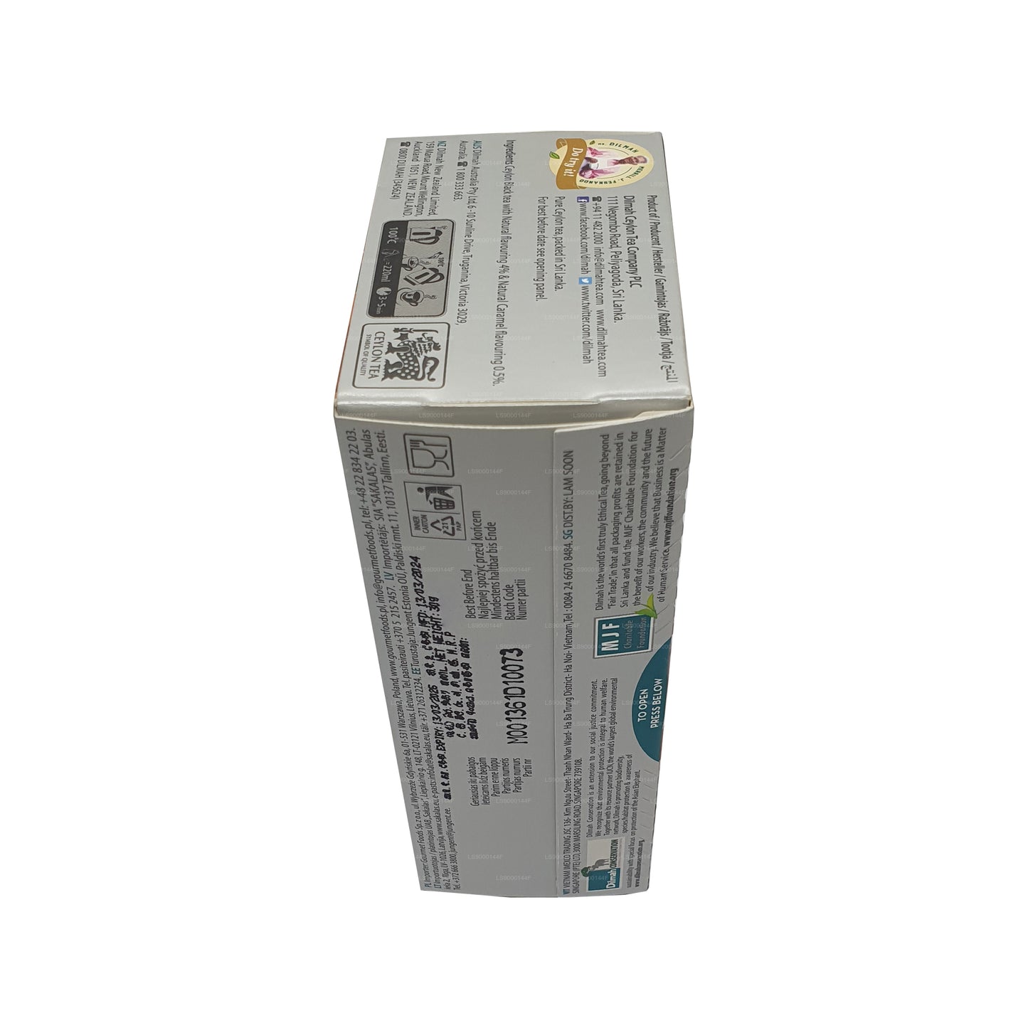 Dilmah Caramel Flavored Ceylon Black Tea (30g) 20 Tea Bags