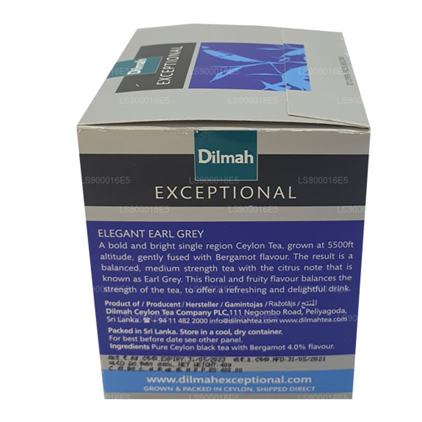 Dilmah Enestående Elegant Earl Grey Ægte Leaf Te (40g) 20 teposer