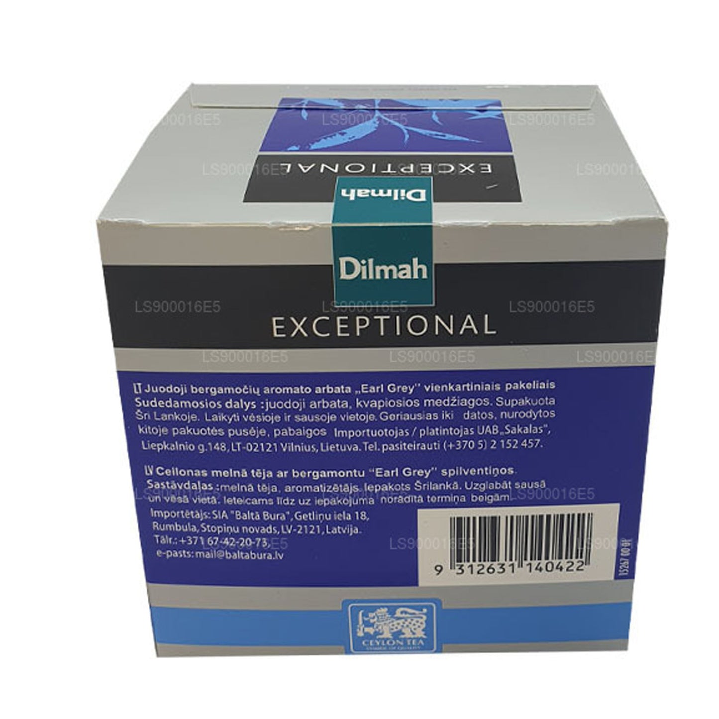 Dilmah Enestående Elegant Earl Grey Ægte Leaf Te (40g) 20 teposer