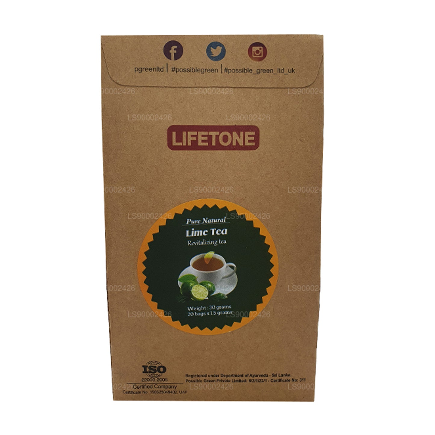 Lifetone Lime te (30 g) 20 teposer