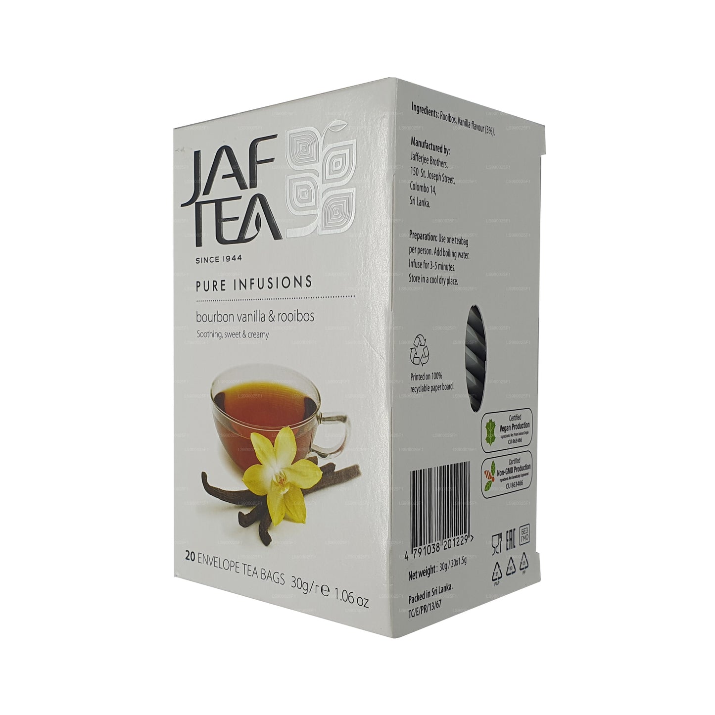 Jaf te ren infusioner samling Bourbon vanille Rooibos (30 g) 20 teposer