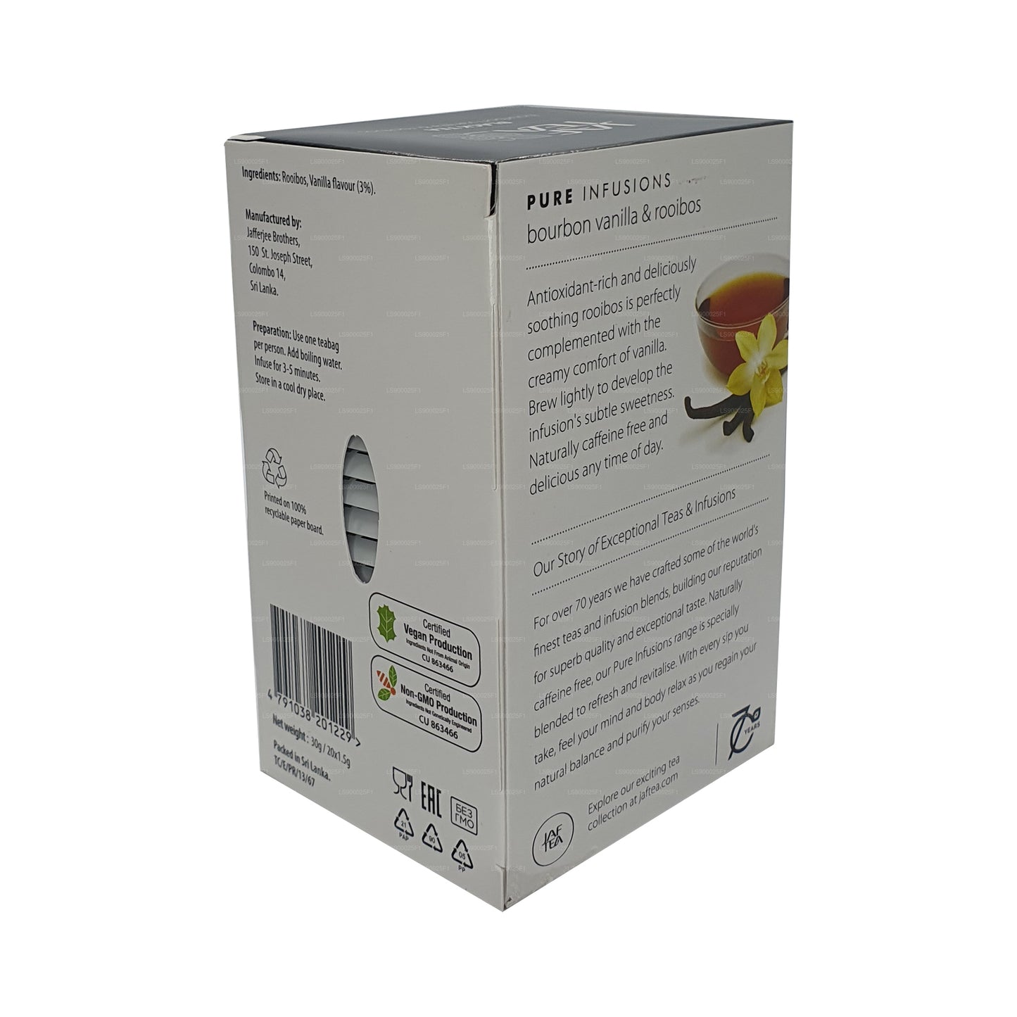 Jaf te ren infusioner samling Bourbon vanille Rooibos (30 g) 20 teposer