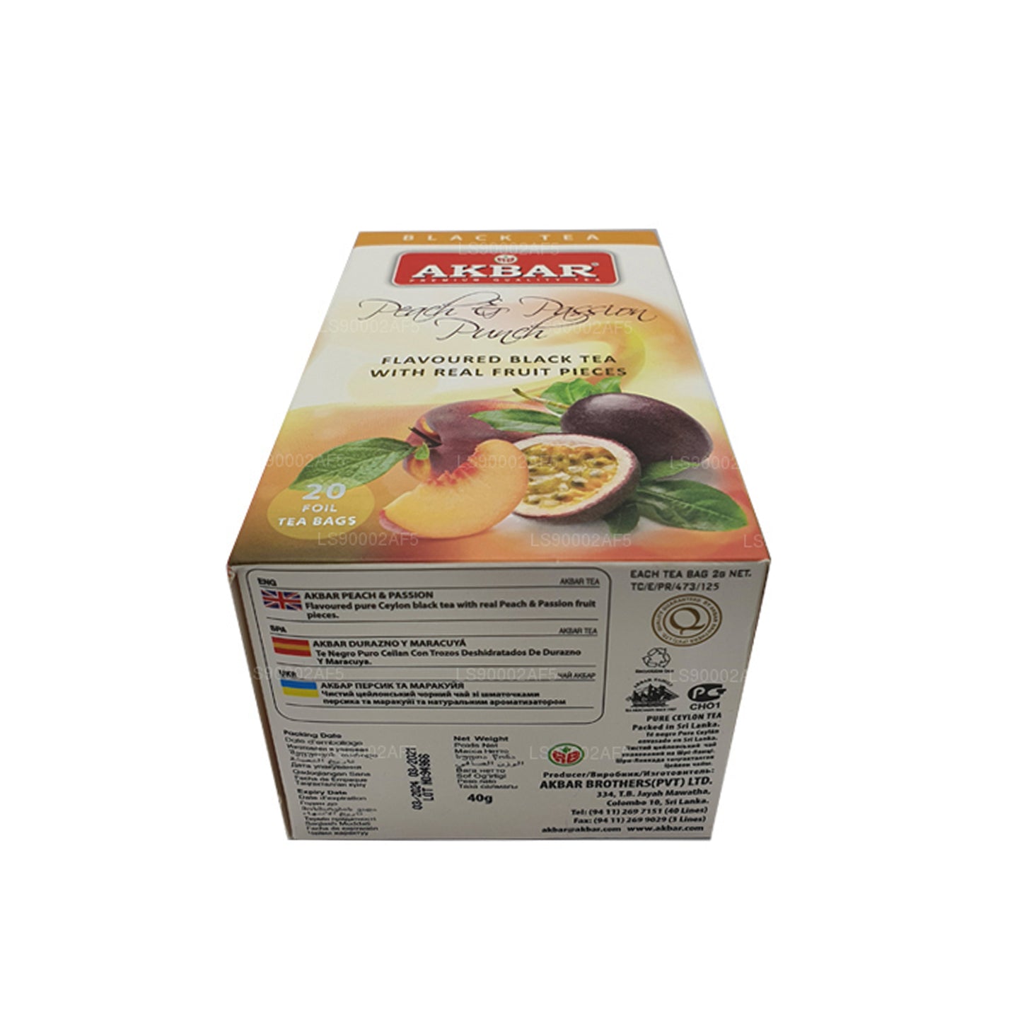 Akbar fersken og lidenskab Punch (40g) 20 teposer