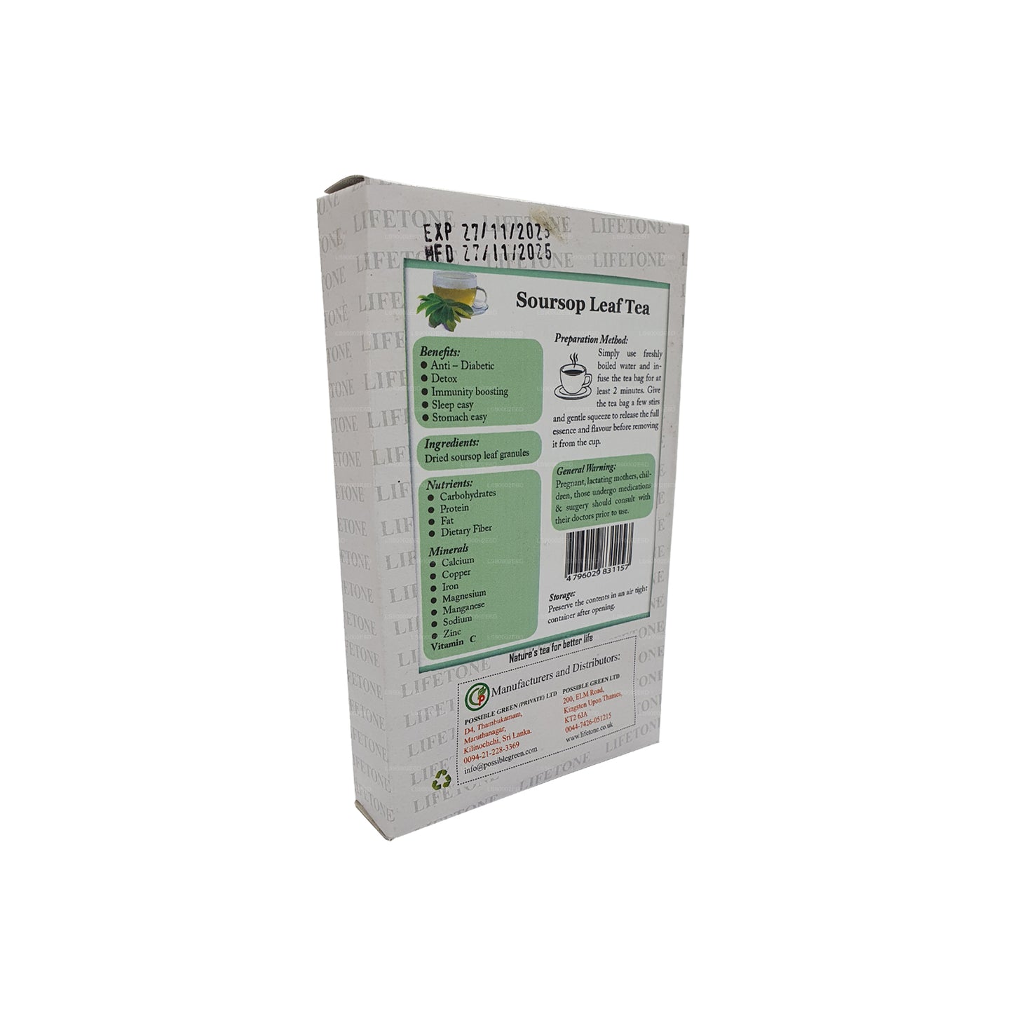 Lifetone Soursop Leaf Te (30 g) 20 teposer