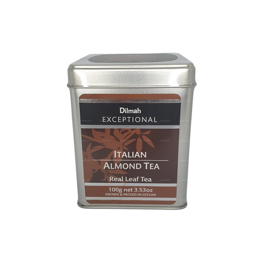 Dilmah Enestående italiensk mandel te (100 g) Tin Caddy