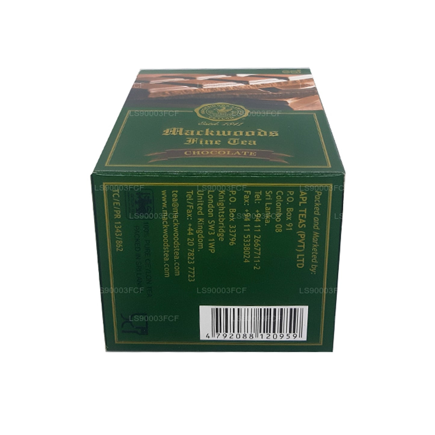 Mackwoods Single Estate Chokolade Aromatiseret Ceylon sort te (50g) 25 teposer