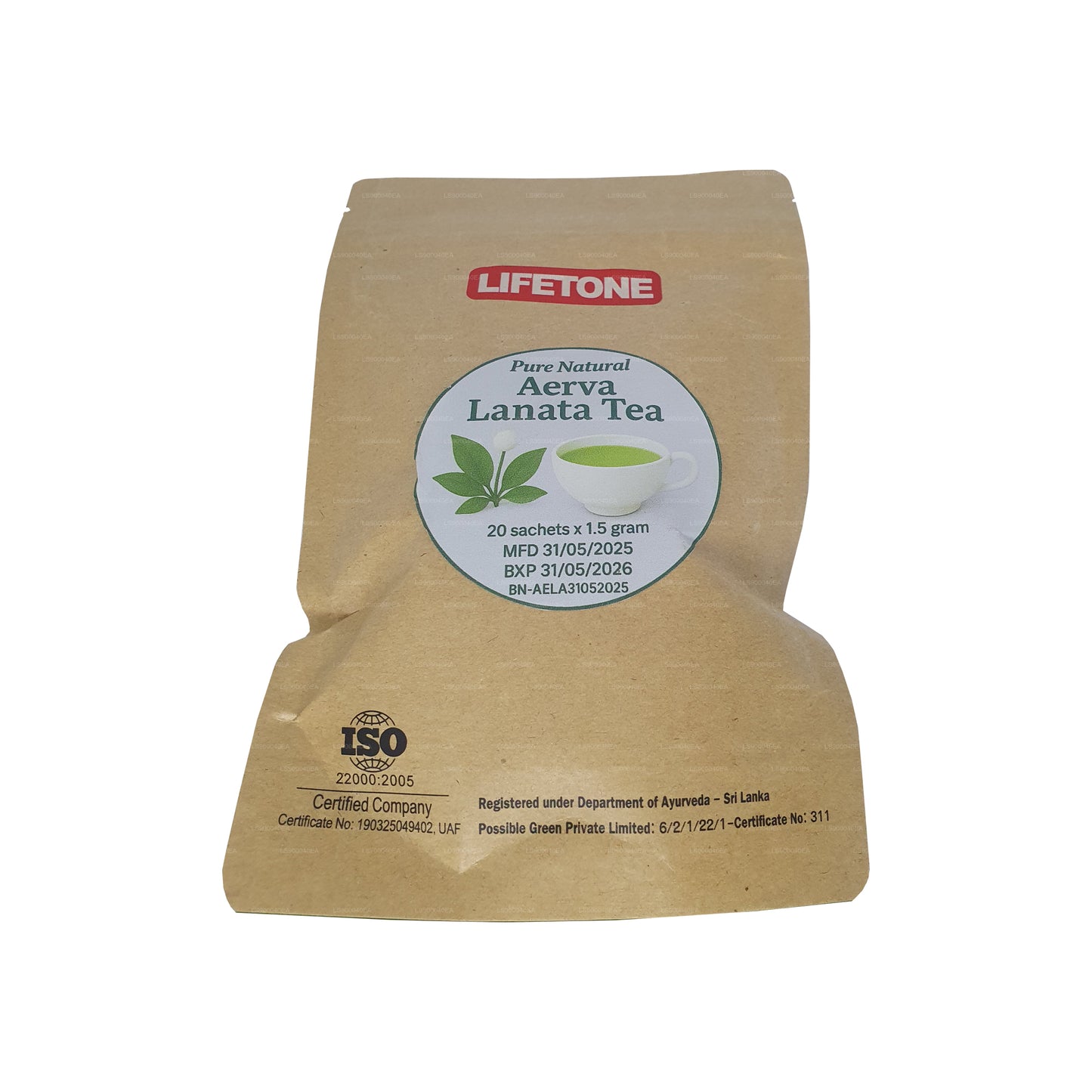 Lifetone (Polpala, Mountain Knotgrass) Aerva Lanata (30g) 20 teposer