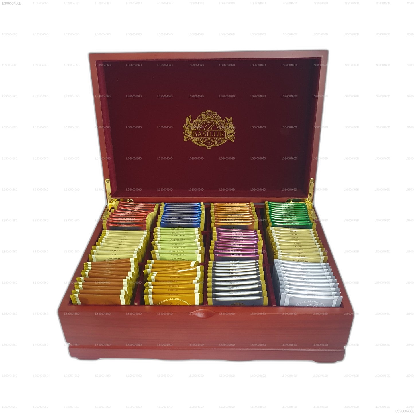 Basilur Executive Gifts assorterede træpræsentationssæt (235 g) 120 tebreve