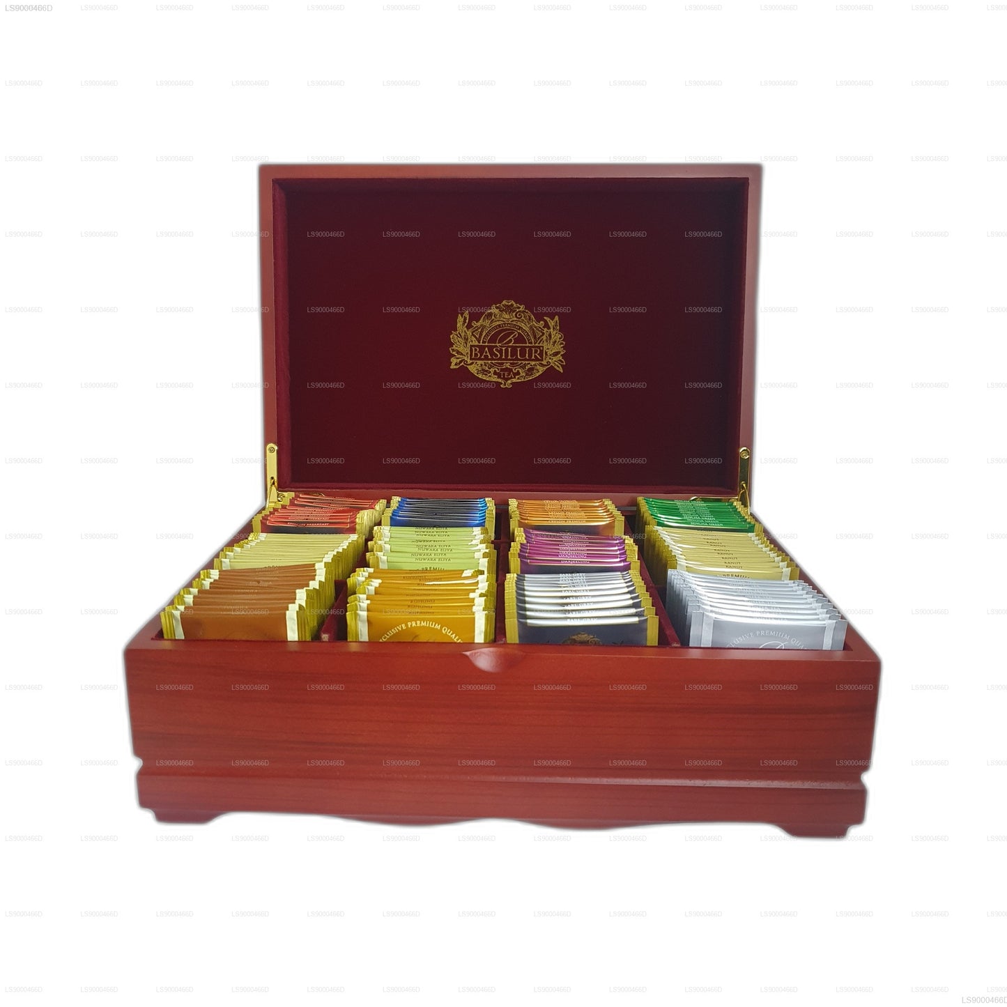 Basilur Executive Gifts assorterede træpræsentationssæt (235 g) 120 tebreve