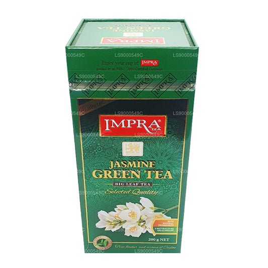 Impra Jasmin Grøn Te Big Leaf (200g) Meatal Caddy