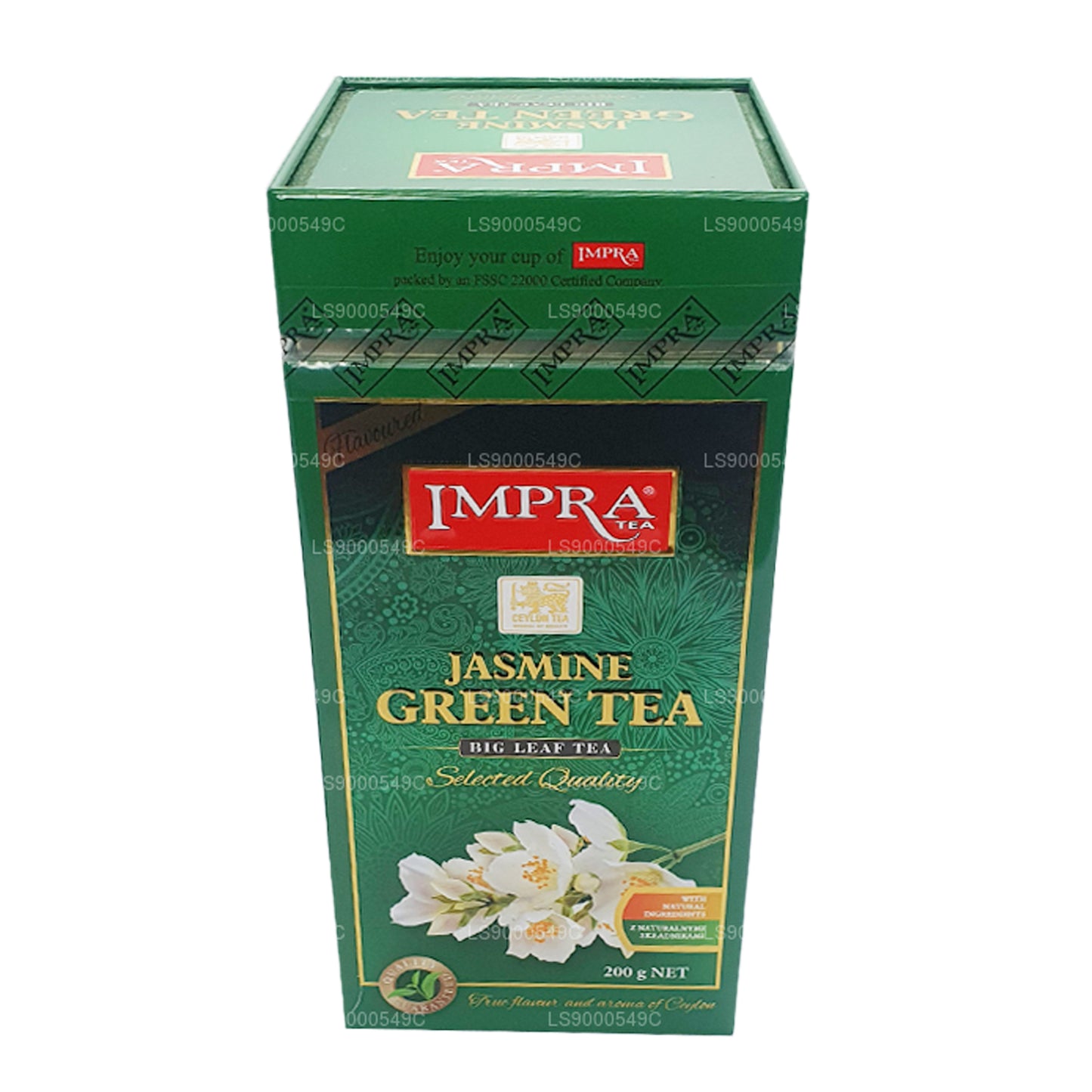 Impra Jasmin Grøn Te Big Leaf (200g) Meatal Caddy