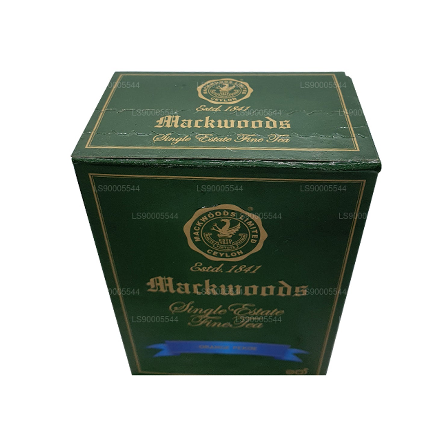 Mackwoods enkelt ejendom, løst blad, orange pekoe (op) i en karton (100 g)