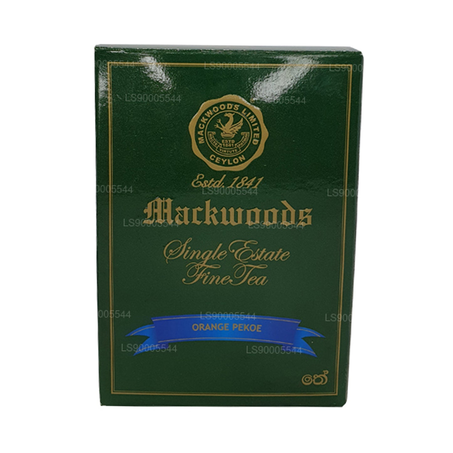 Mackwoods enkelt ejendom, løst blad, orange pekoe (op) i en karton (100 g)
