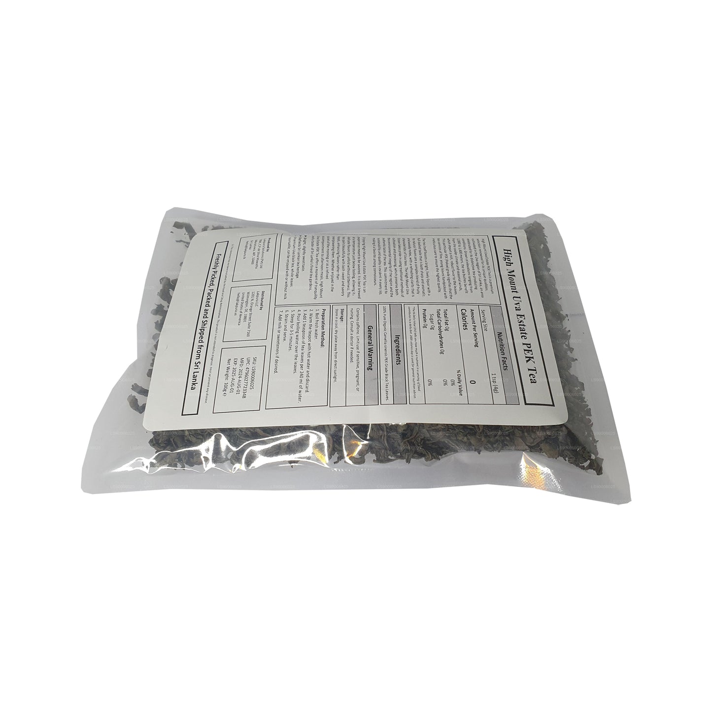 Lakpura® Uva High Mount Uva Estate PEK te (100 g)