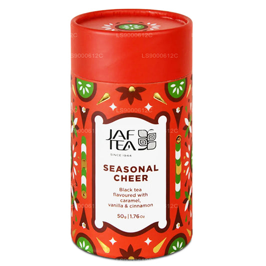 Jaf Tea Seasonal Cheer - Sort te aromatiseret med karamel, vanilje og kanel (50 g)