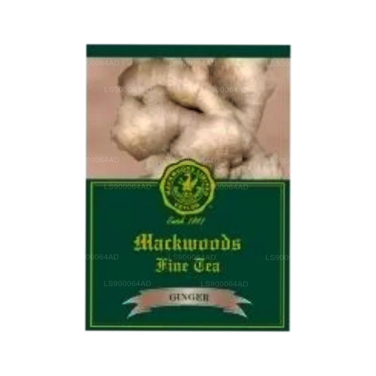 Mackwoods Ginger Flavoured Single Estate Black Tea 25 Enveloped Tea Bags (50g)