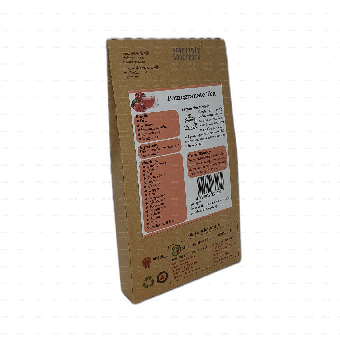 Lifetone granatæble te (30 g)