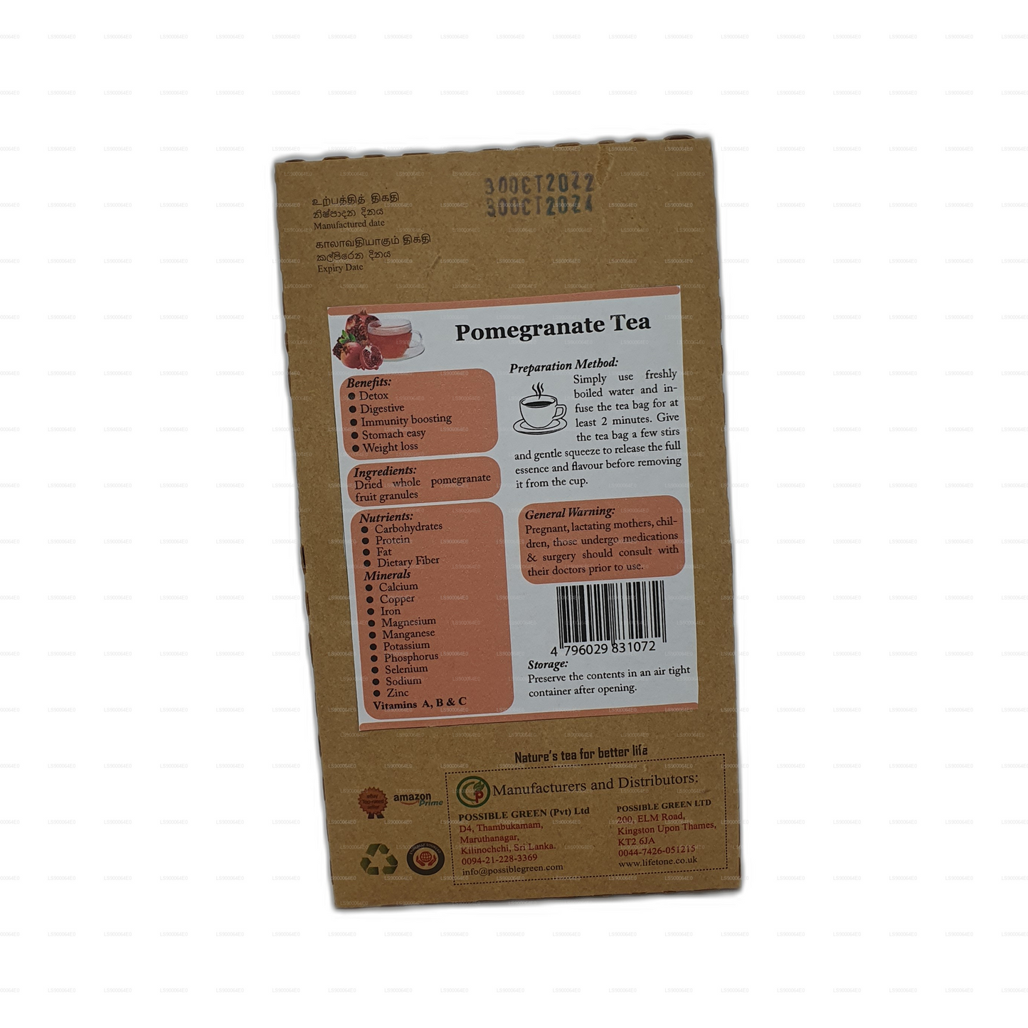 Lifetone granatæble te (30 g)