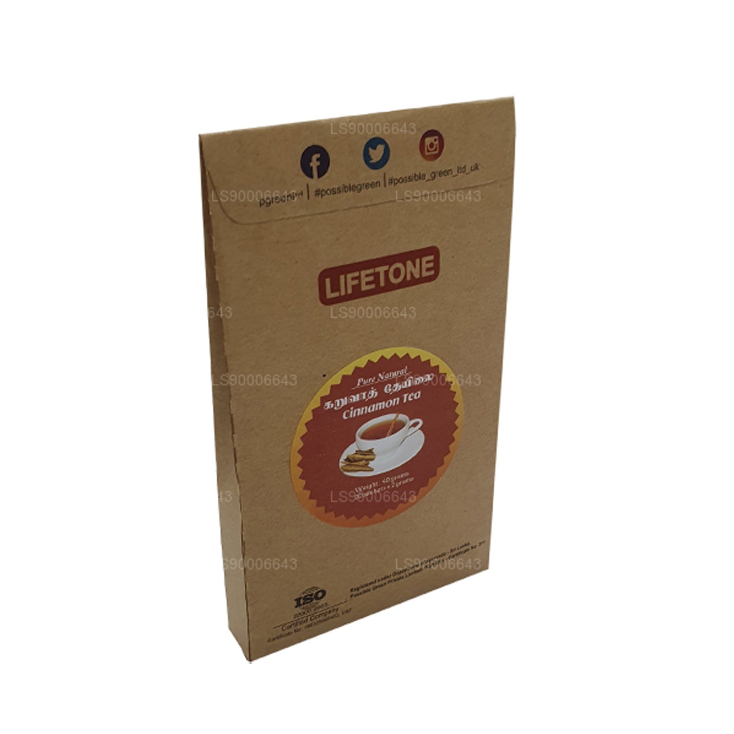 Lifetone kanel te (40g)