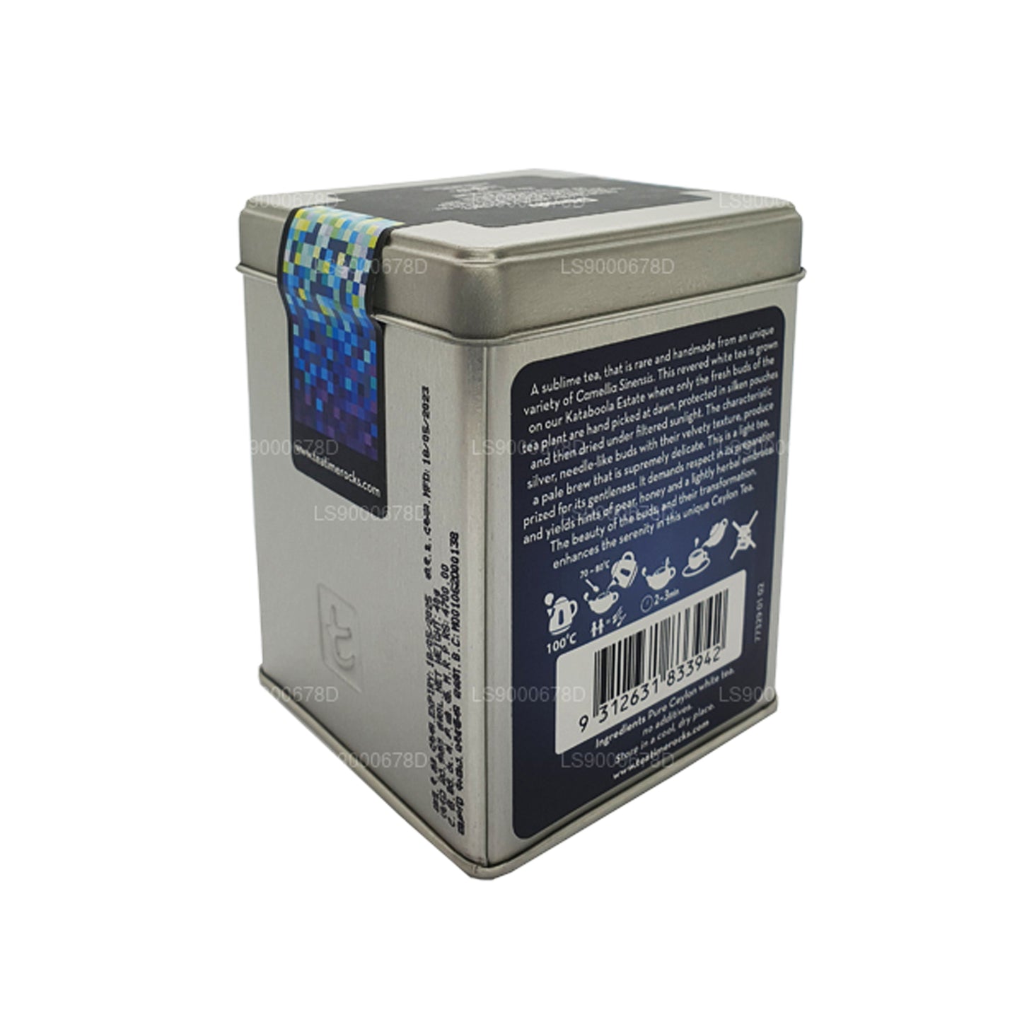 Dilmah Ceylon Silver Tips Hvid te (40 g) Caddy løs te