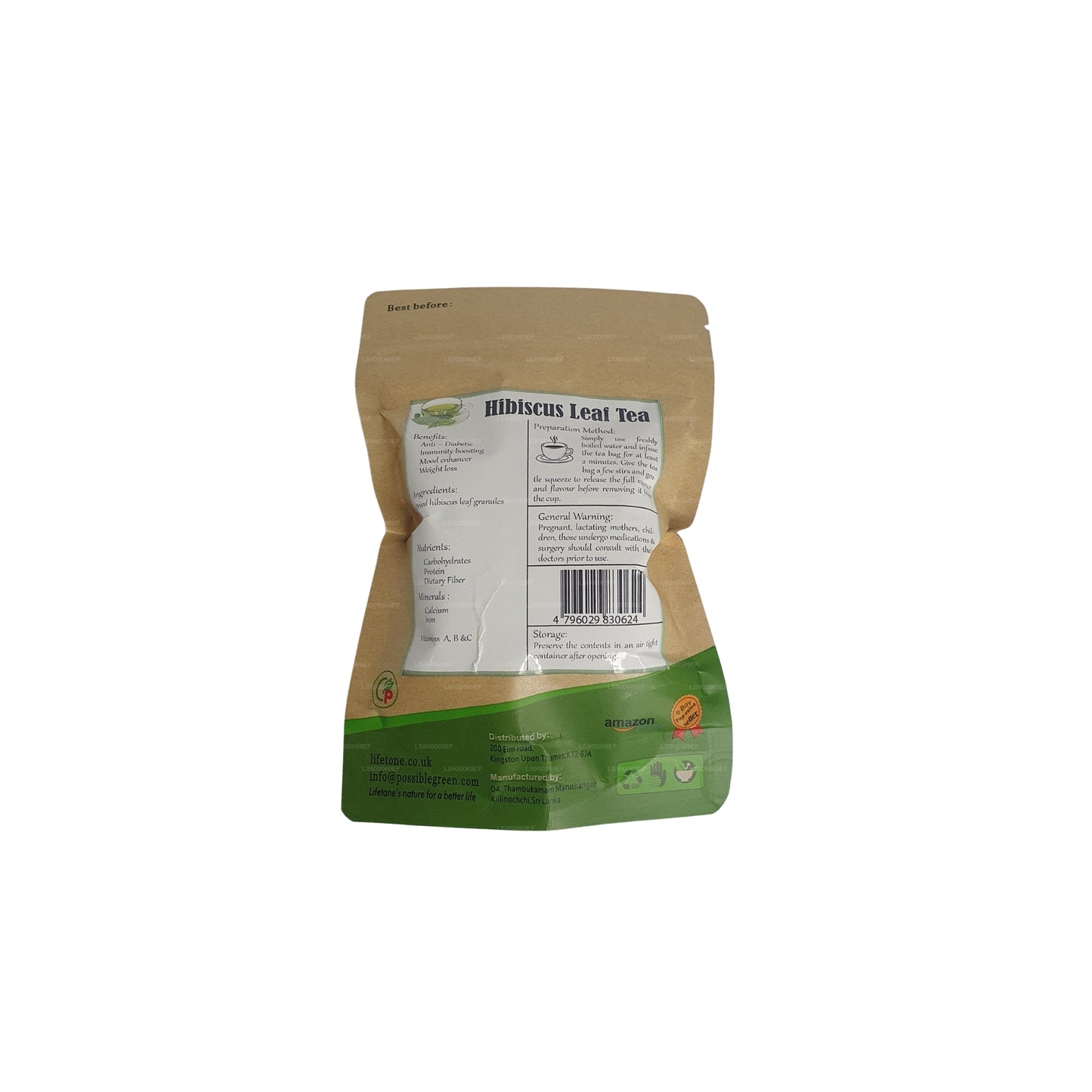 Lifetone Hibiscus Leaf Tea (30g)