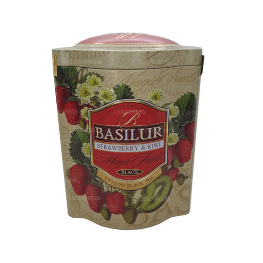 Basilur jordbær og kiwi magiske frugter Tin Caddy (100 g)