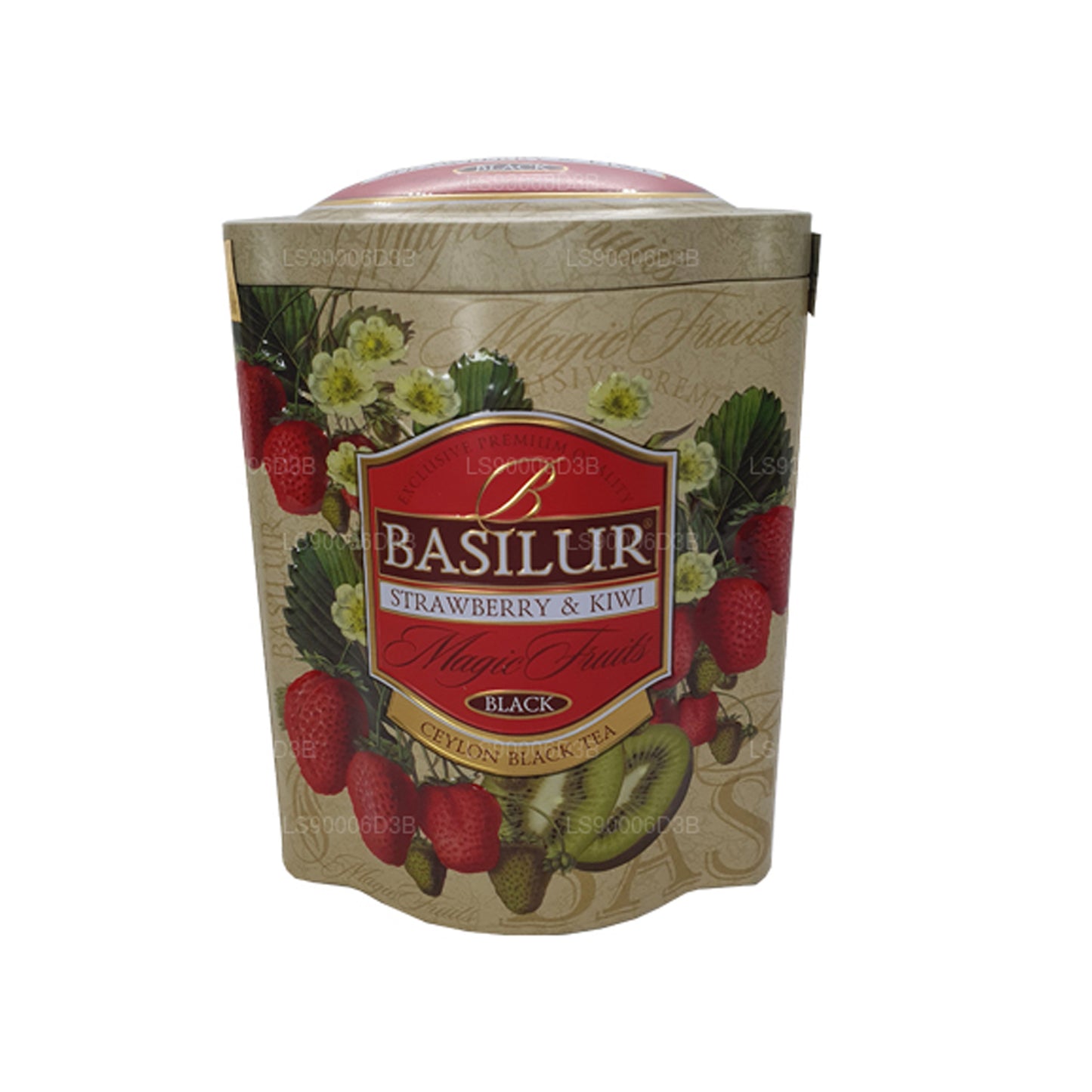 Basilur jordbær og kiwi magiske frugter Tin Caddy (100 g)