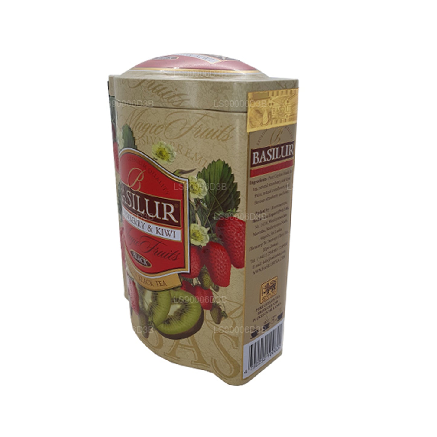 Basilur jordbær og kiwi magiske frugter Tin Caddy (100 g)
