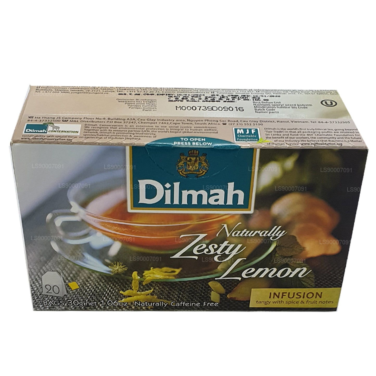 Dilmah Naturligt Zesty Citron (30 g) 20 teposer