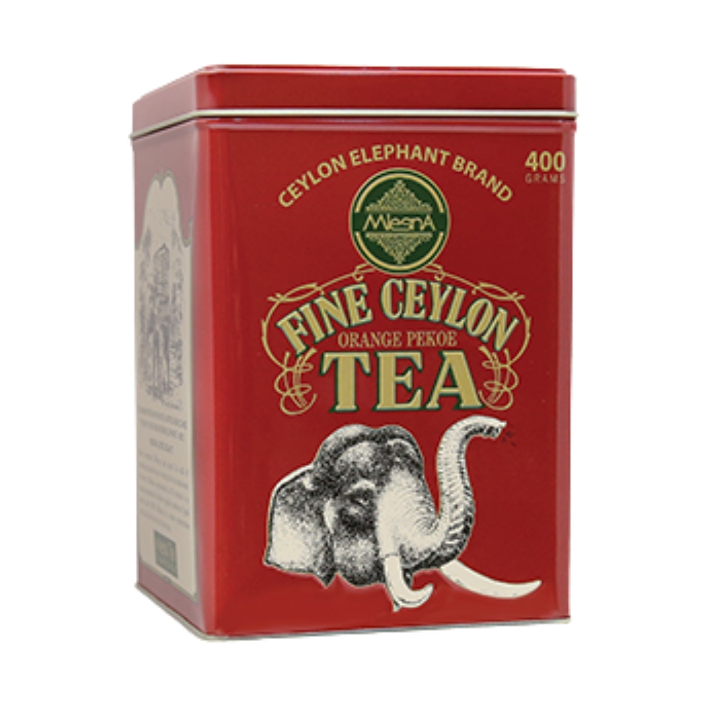 Mlesna Fine Ceylon (O.P) Te Ceylon Elephant Brand Metal Caddy (400g)