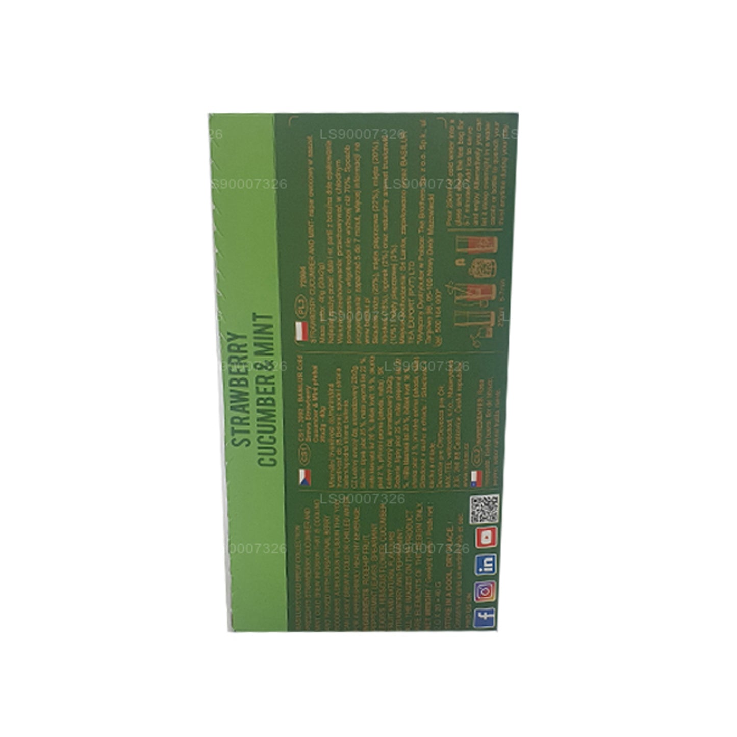 Basilur Cold Brew „Jordbær agurk og mynte“ (40 g) kasse