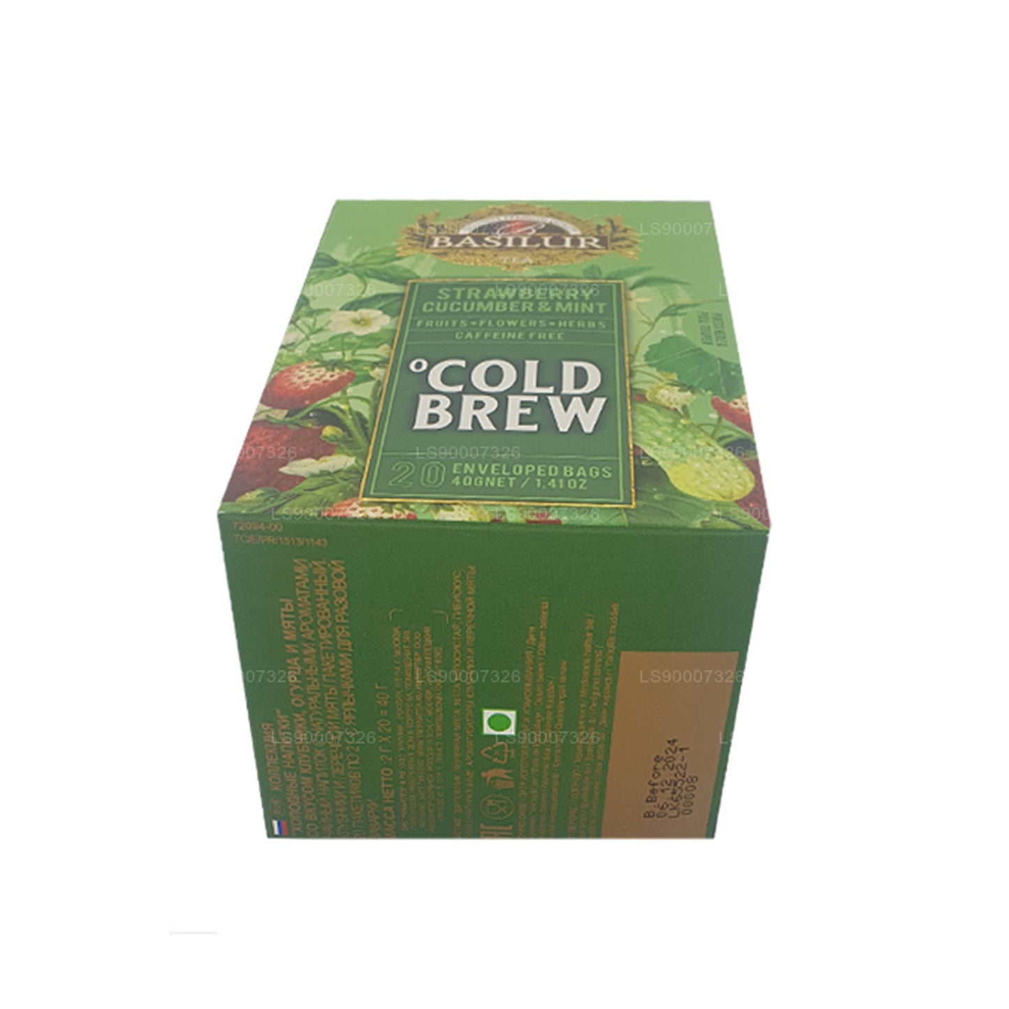 Basilur Cold Brew „Jordbær agurk og mynte“ (40 g) kasse