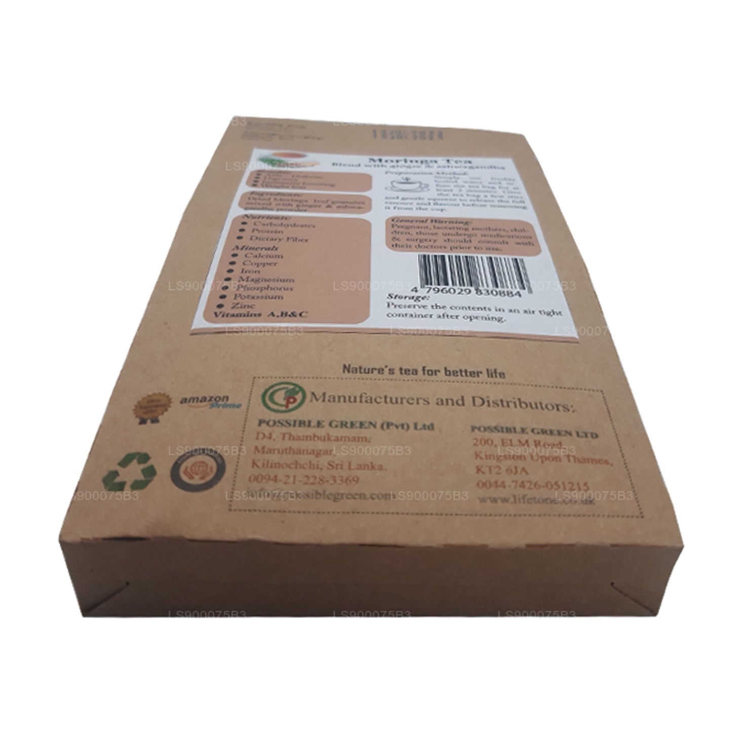 Lifetone Moringa Ashwagandha Ginger Tea  (40g)