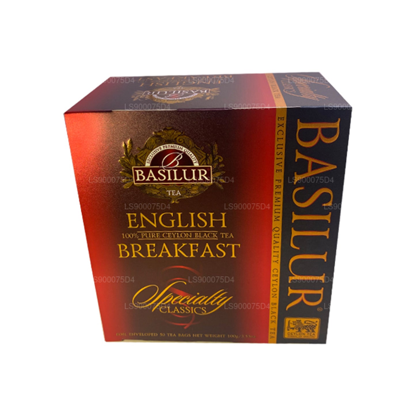 Basilur engelsk morgenmad ren Ceylon sort te (200 g) 100 teposer