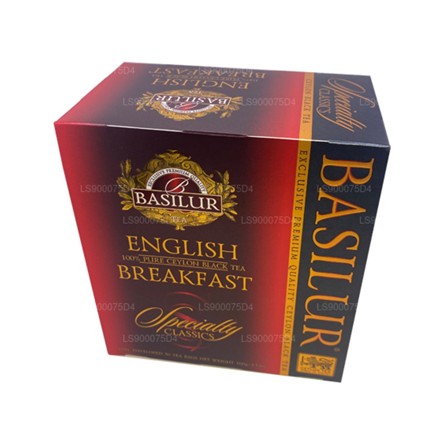 Basilur engelsk morgenmad ren Ceylon sort te (200 g) 100 teposer