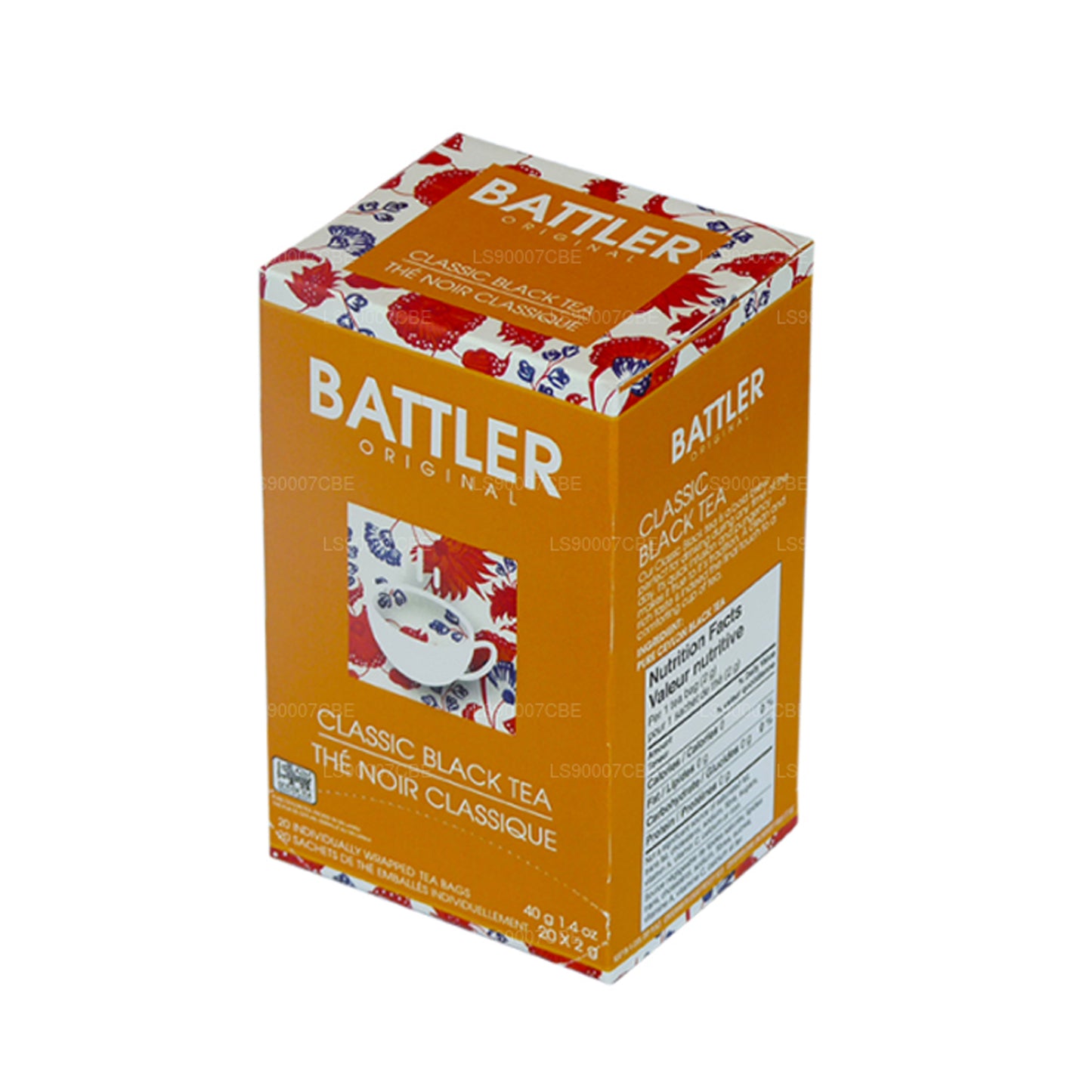 Battler Original Klassisk Sort Te (40g) 20 Teposer
