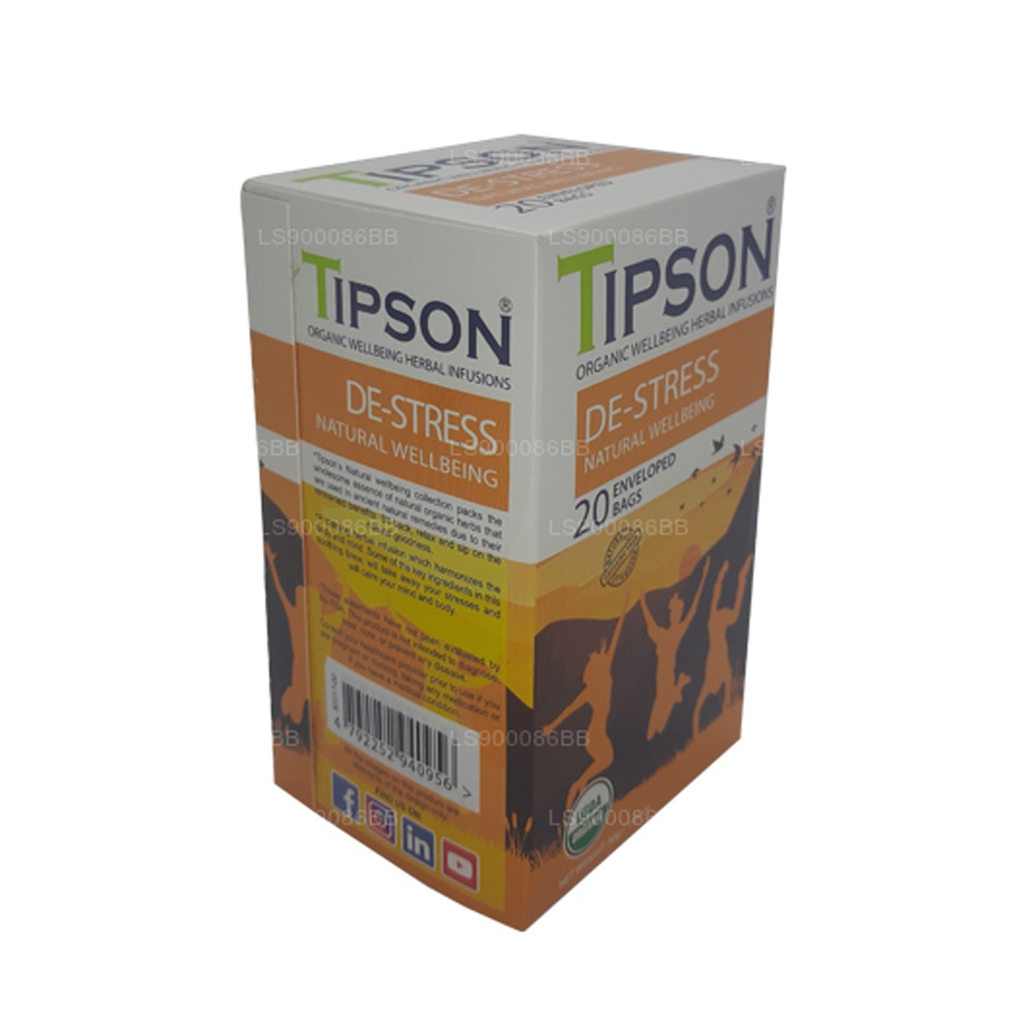Tipson De-Stress Natural Wellbeing (30g) 20 Indkapslede teposer