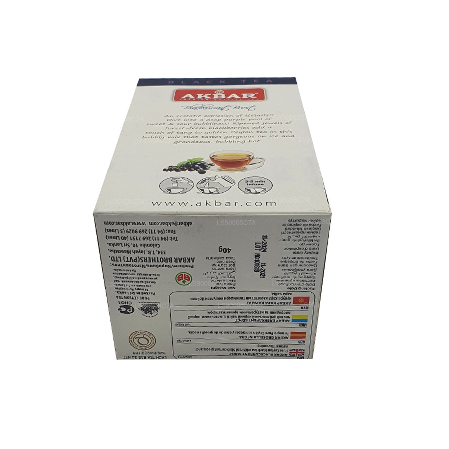 Akbar Blackcurrant Burst (40g) 20 Folie Teposer