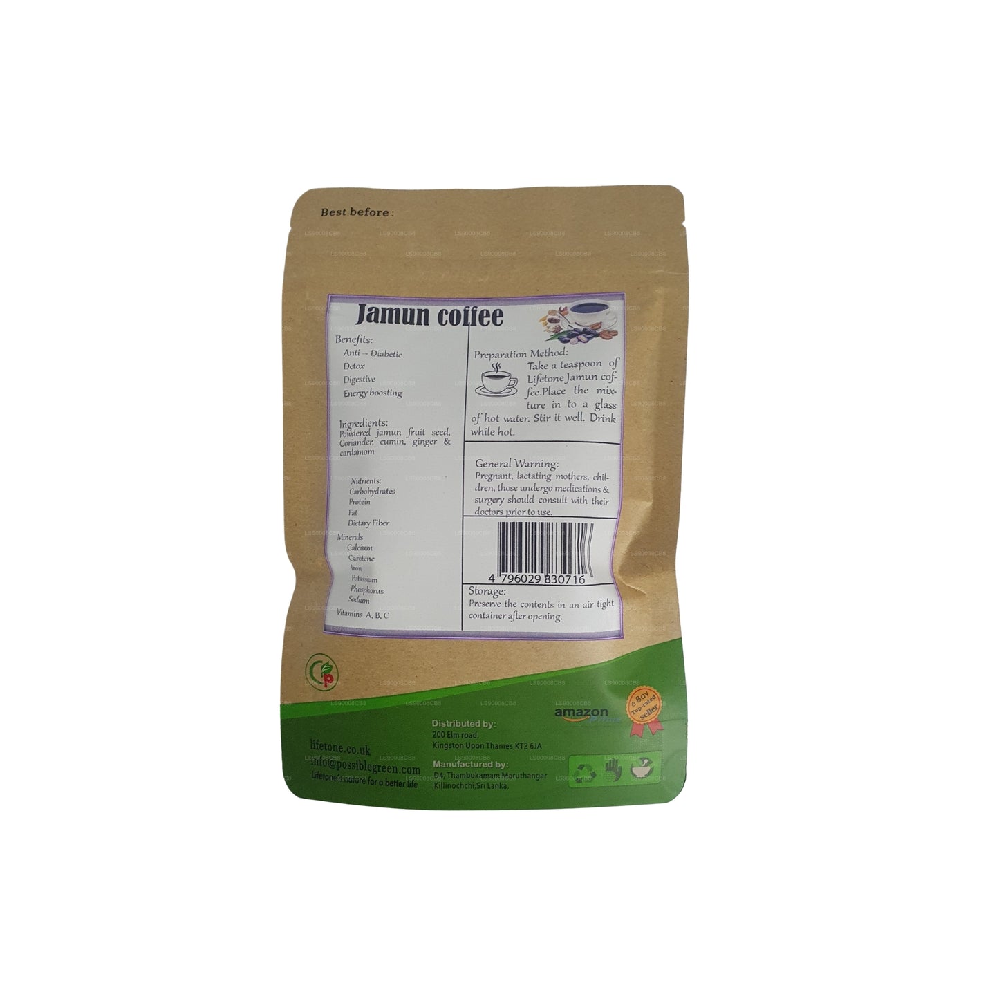 Lifetone Jamun Frø Kaffe (40g)
