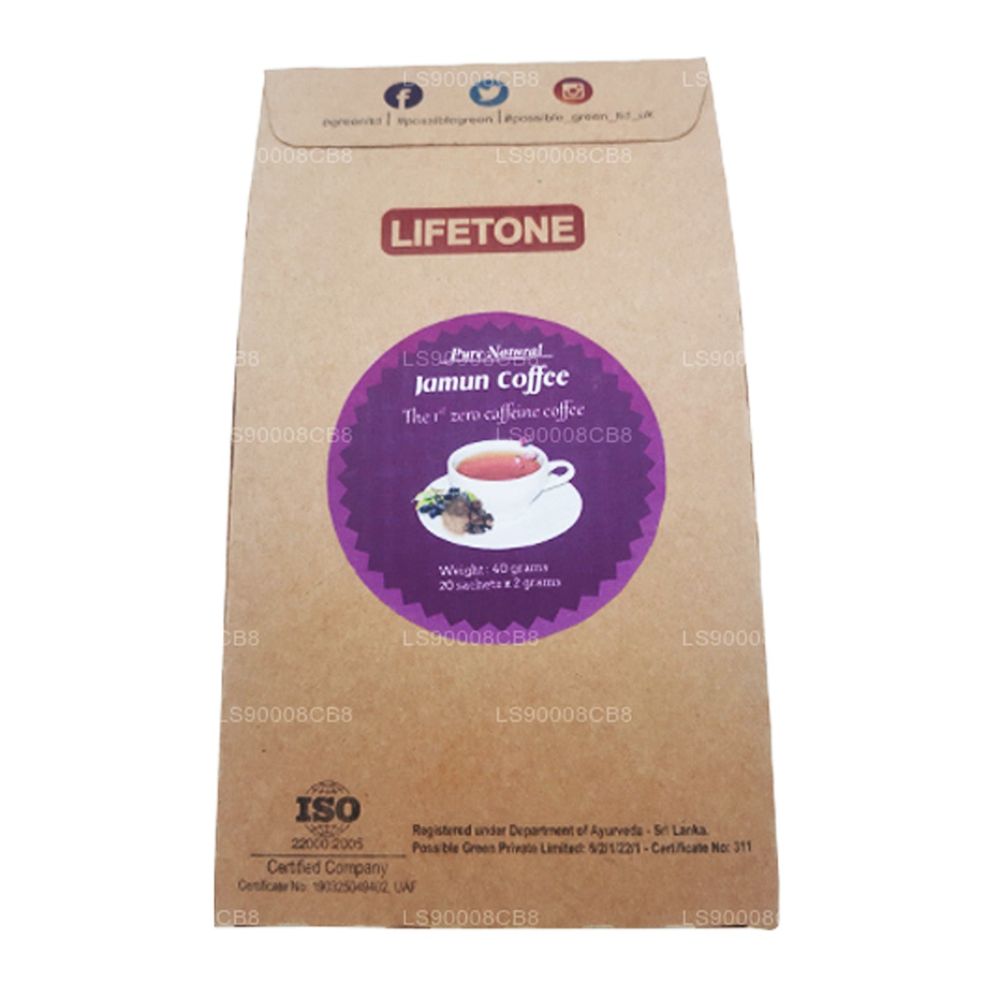 Lifetone Jamun Frø Kaffe (40g)
