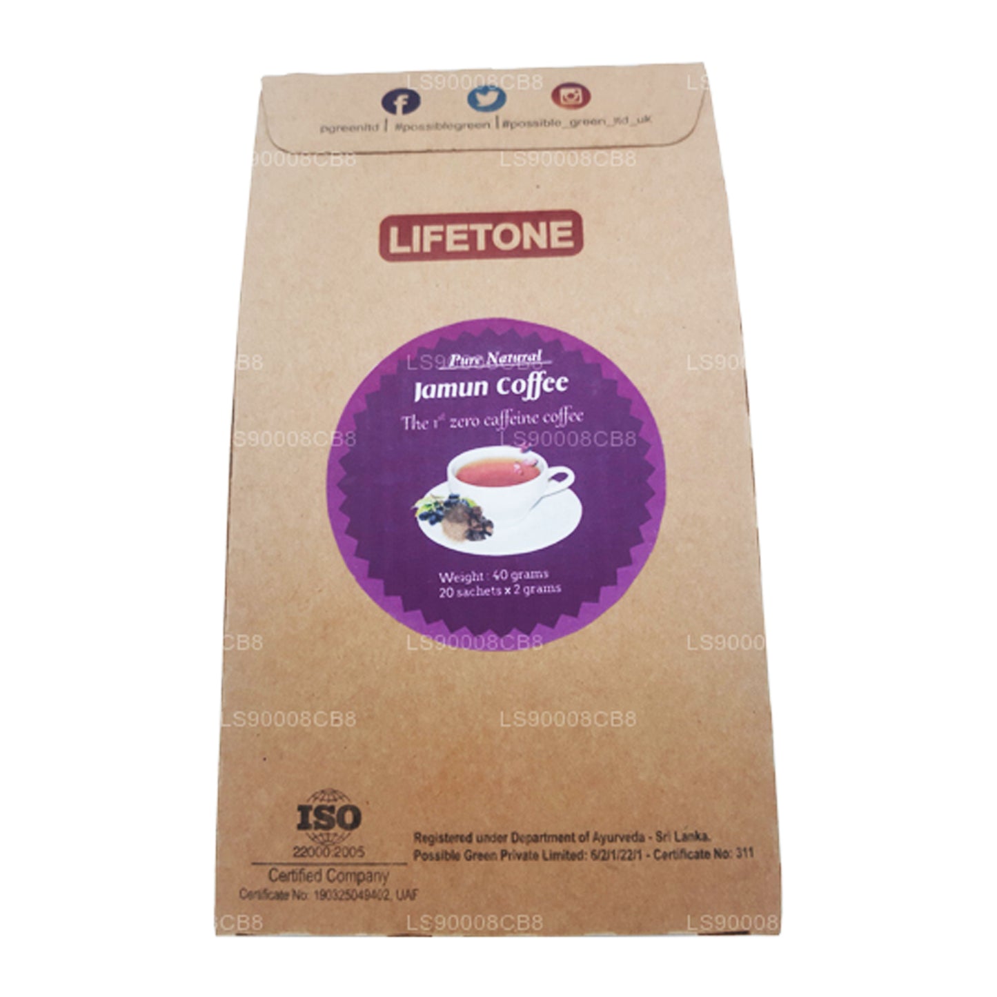 Lifetone Jamun Frø Kaffe (40g)