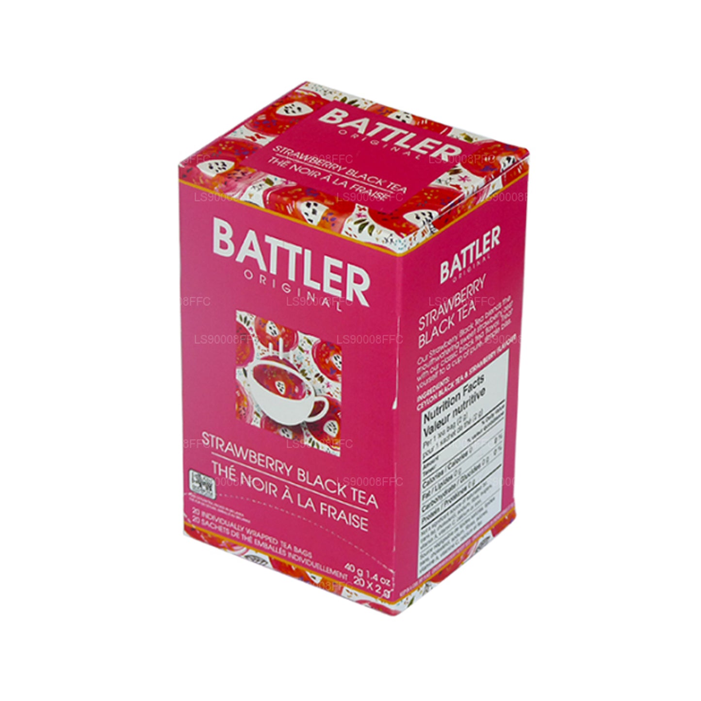 Battler Original Jordbær Sort Te (40g) 20 Teposer