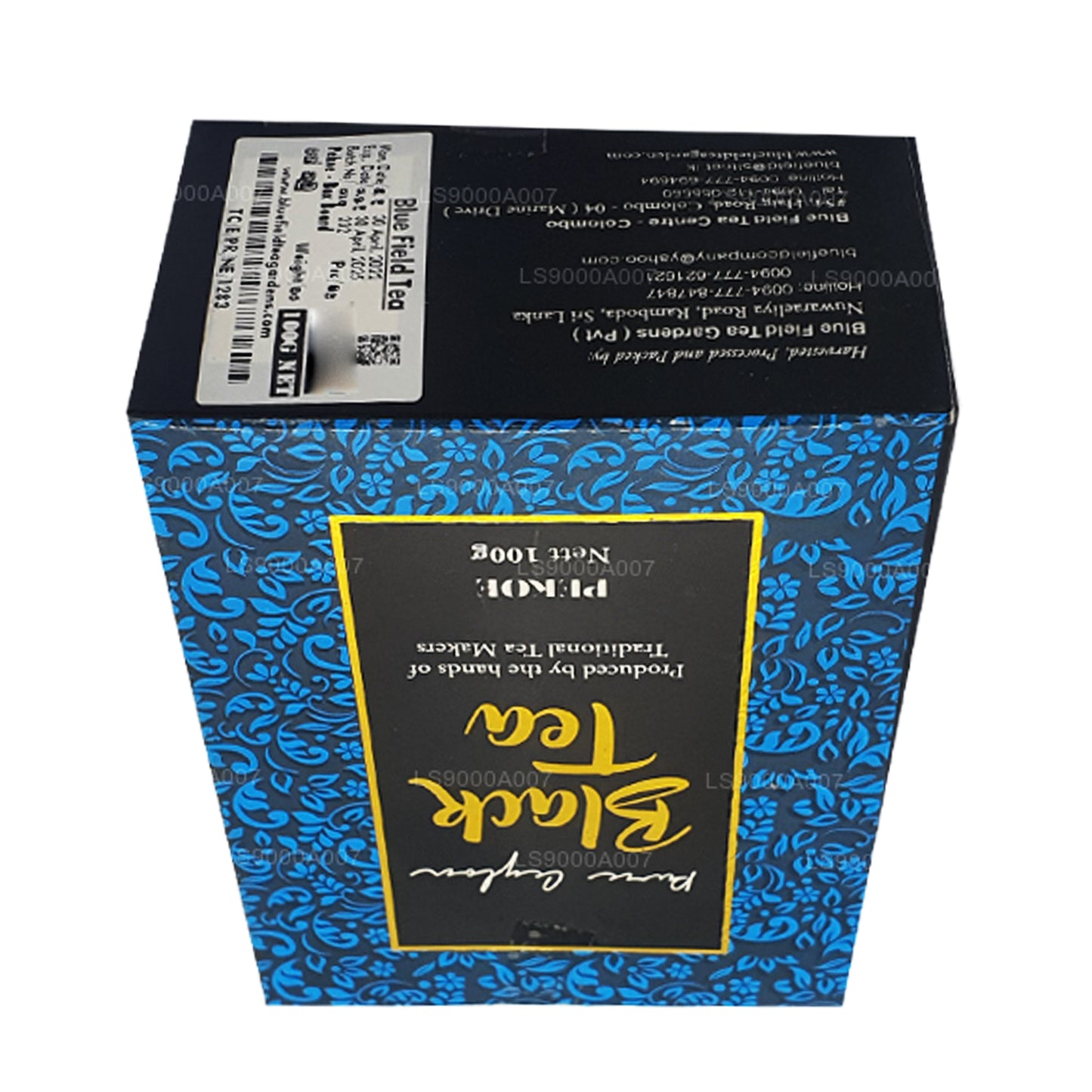 Blå felt ren Ceylon PEKOE kvalitet sort løs te (100 g)