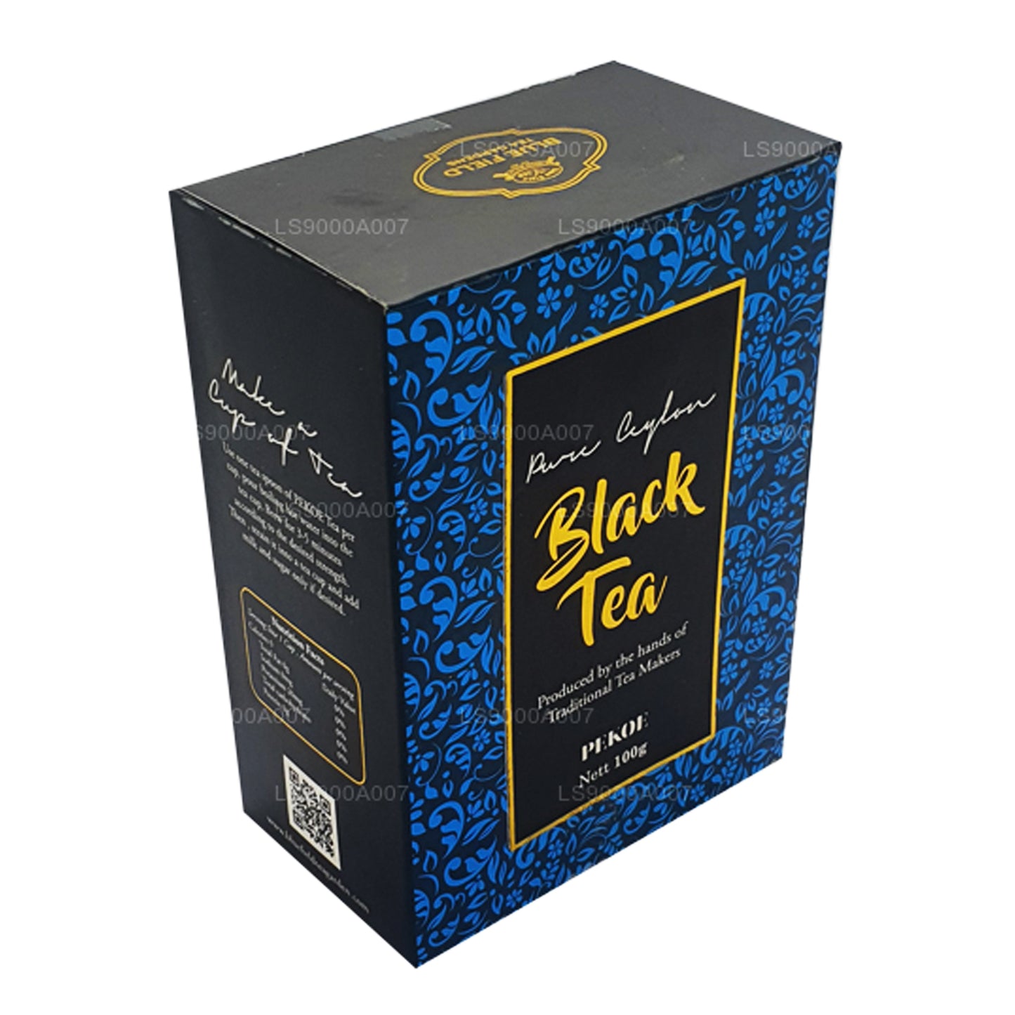 Blå felt ren Ceylon PEKOE kvalitet sort løs te (100 g)